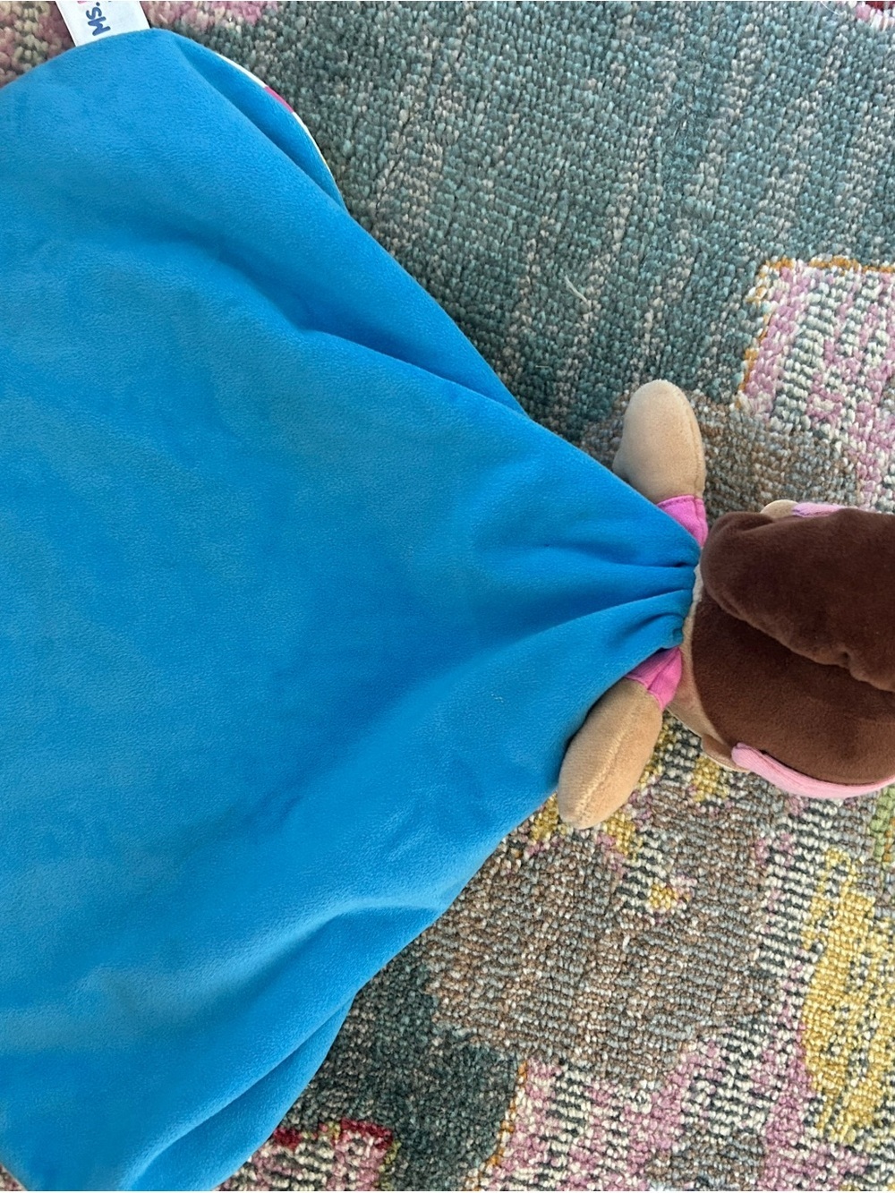 Ms. Rachel Blue Plush Lovey with Colorful Musical Print - Picture 4 of 4